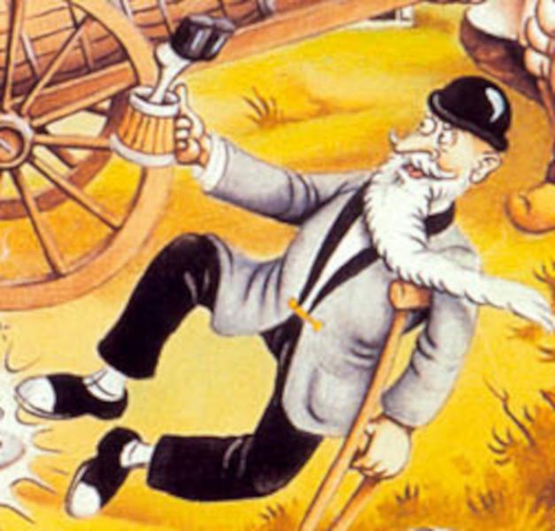 Het is bier met een ossepootje in