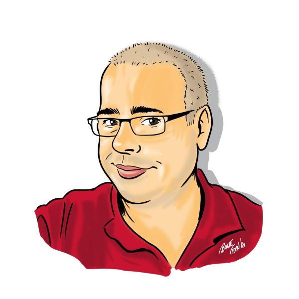 Getekende afbeelding van Toon Baert (Animatoon)