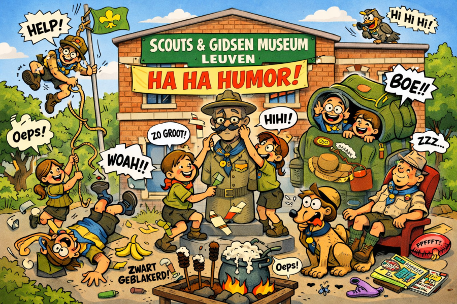 humor in het scouts en gidsenmuseum leuven