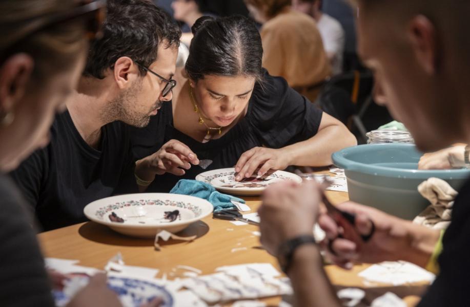 Borden beschilderen naar het voorbeeld van Bruegel