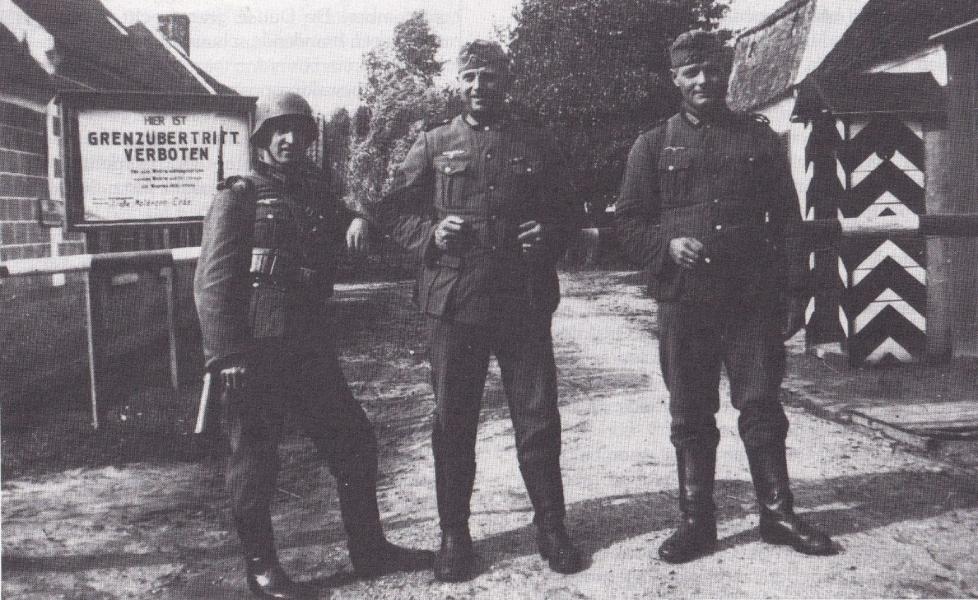 Duitse soldaten bewaken de grens tegen smokkelaars