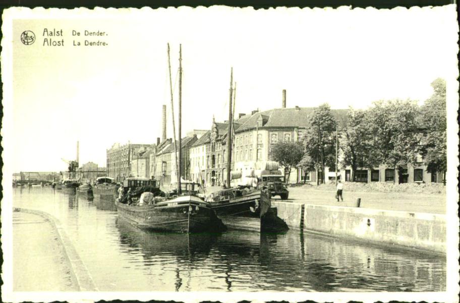 Een oude postkaart van de Dender