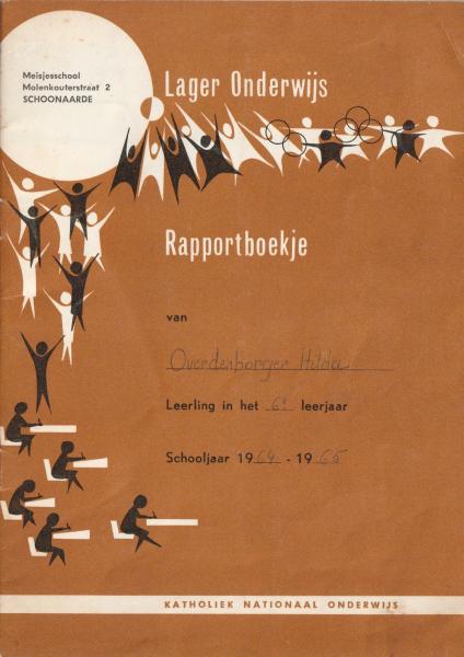 Een voorbeeld van vroeger schoolrapport